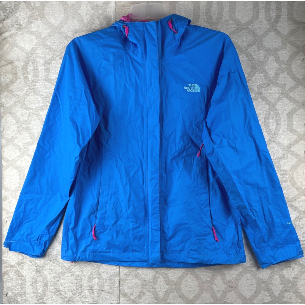 The North Face HyVent 2.5L Women Medium Blue Waterproof Rain Jacket Ripstop Hood